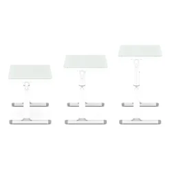 Schreibtisch manuell höhenverstellbar 120 x 60 cm weiss