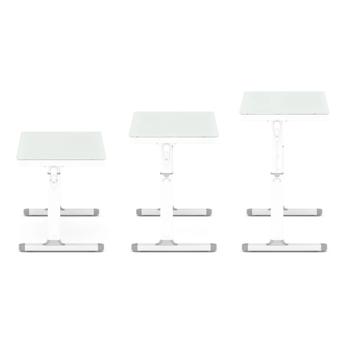 Schreibtisch manuell höhenverstellbar 120 x 60 cm weiss