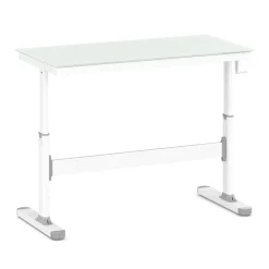 Schreibtisch manuell höhenverstellbar 120 x 60 cm weiss