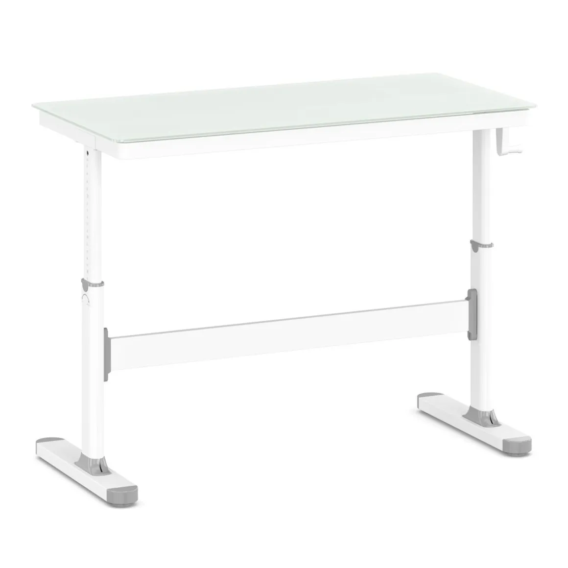 Schreibtisch manuell höhenverstellbar 120 x 60 cm weiss