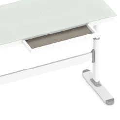 Schreibtisch manuell höhenverstellbar 120 x 60 cm weiss