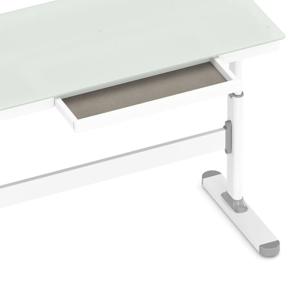 Schreibtisch manuell höhenverstellbar 120 x 60 cm weiss
