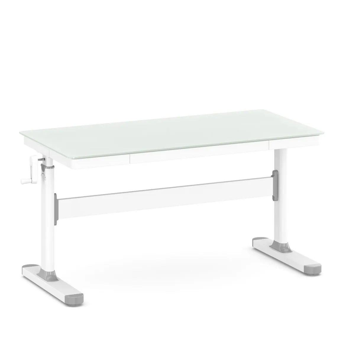 Schreibtisch manuell höhenverstellbar 120 x 60 cm weiss
