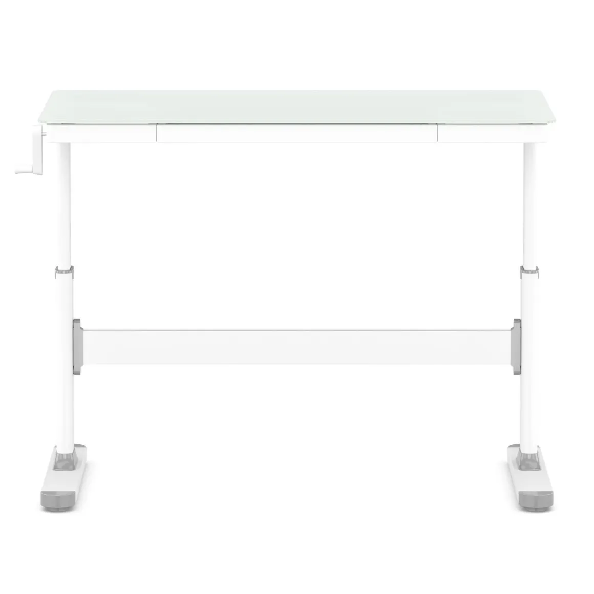 Schreibtisch manuell höhenverstellbar 120 x 60 cm weiss