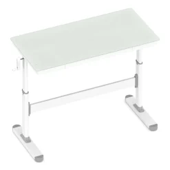 Schreibtisch manuell höhenverstellbar 120 x 60 cm weiss