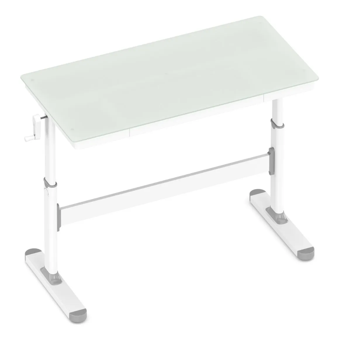 Schreibtisch manuell höhenverstellbar 120 x 60 cm weiss