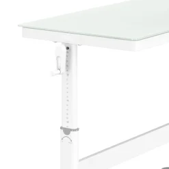Schreibtisch manuell höhenverstellbar 120 x 60 cm weiss