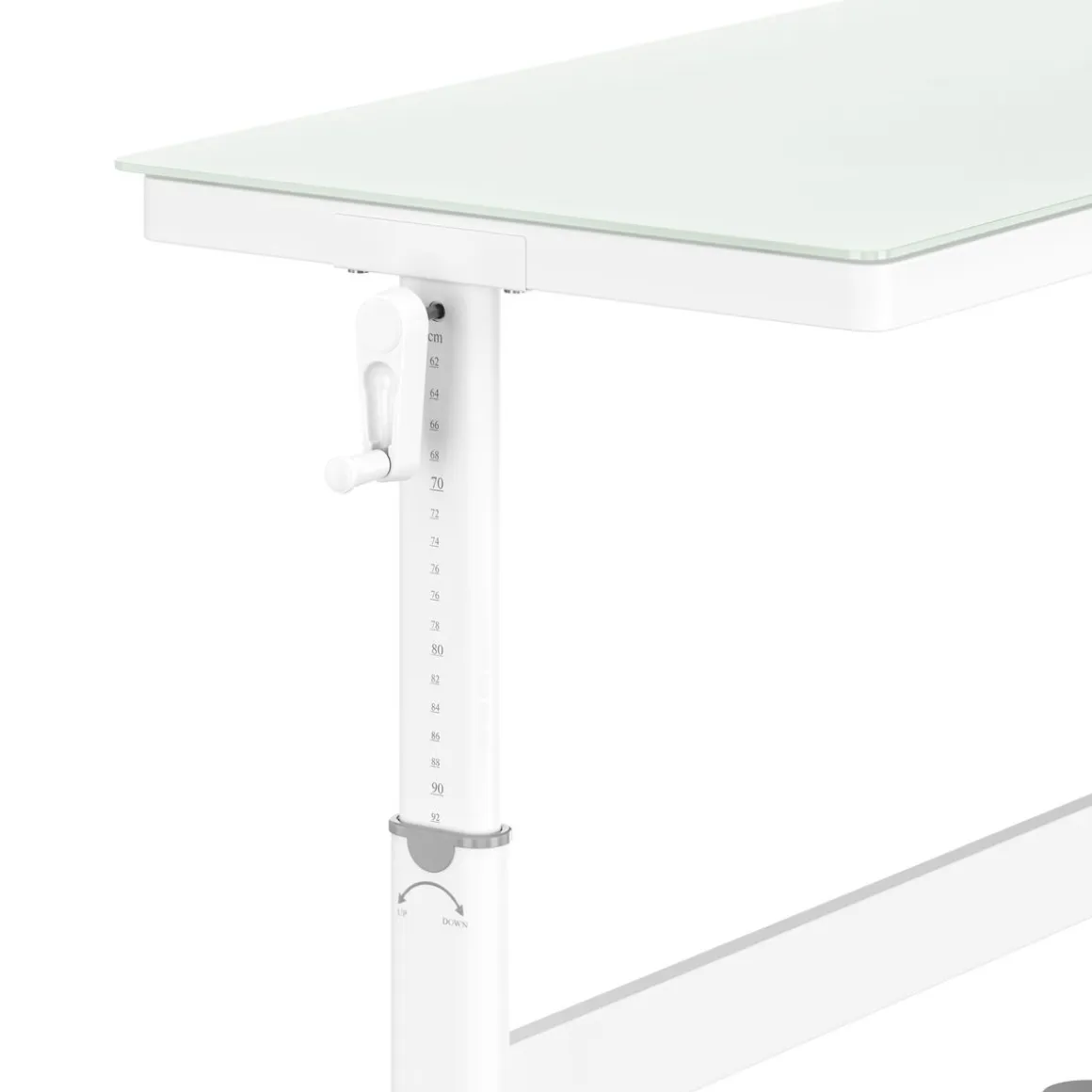 Schreibtisch manuell höhenverstellbar 120 x 60 cm weiss