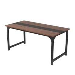 Schreibtisch MATIAS 160 x 80 x 75 cm braun/schwarz