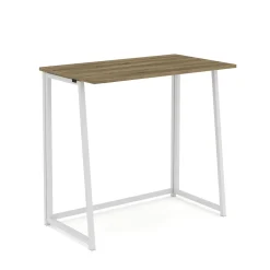 Schreibtisch NORMAN klappbar 80 x 45 x 74 cm braun/weiss