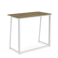 Schreibtisch NORMAN klappbar 80 x 45 x 74 cm braun/weiss