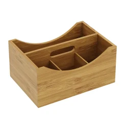 Schreibtisch Organizer Bambus 4 Fächer natur