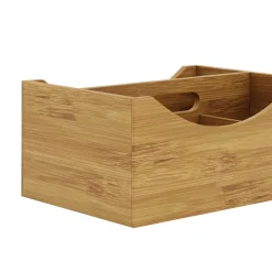 Schreibtisch Organizer Bambus 4 Fächer natur