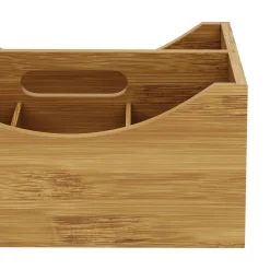 Schreibtisch Organizer Bambus 4 Fächer natur