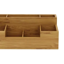 Schreibtisch Organizer Bambus 7 Fächer natur