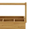Schreibtisch Organizer Bambus 4 Fächer mit Tragegriff
