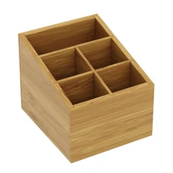Schreibtisch Organizer Bambus 5 Fächer natur