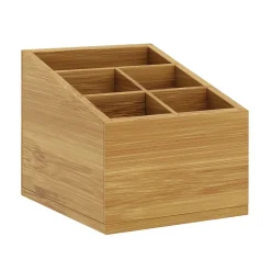 Schreibtisch Organizer Bambus 5 Fächer natur