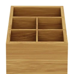 Schreibtisch Organizer Bambus 5 Fächer natur