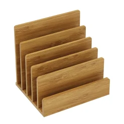 Schreibtisch Organizer Dokumentenhalter Bambus 5 Fächer