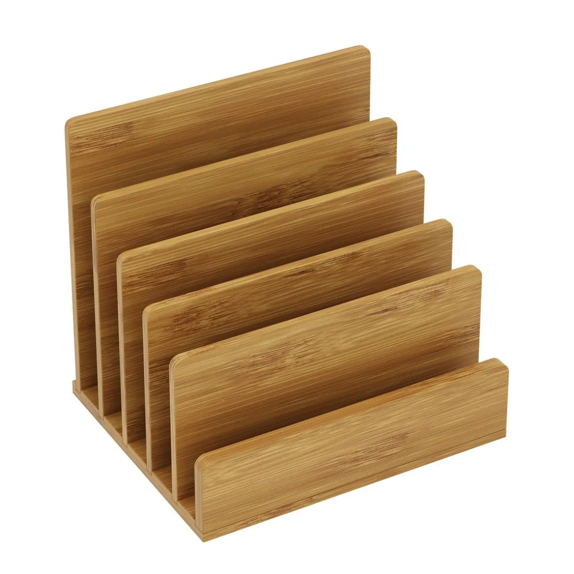 Schreibtisch Organizer Dokumentenhalter Bambus 5 Fächer