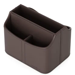 Schreibtisch Organizer Leder dunkelbraun