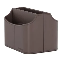 Schreibtisch Organizer Leder dunkelbraun