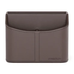 Schreibtisch Organizer Leder dunkelbraun