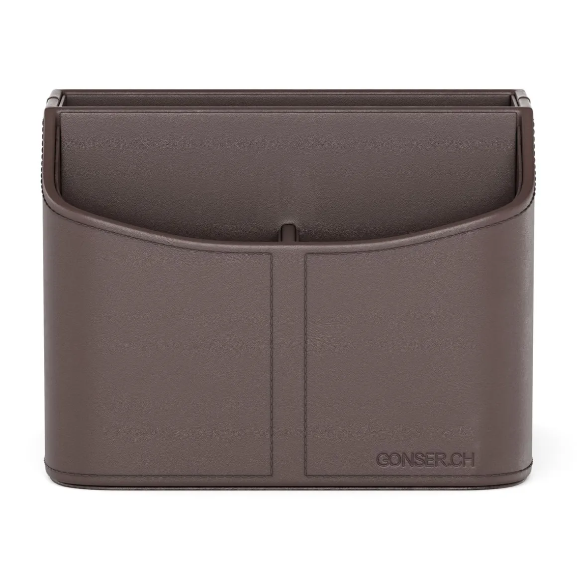 Schreibtisch Organizer Leder dunkelbraun