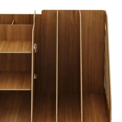 Schreibtisch Organizer mit Schublade 33 x 24 x 29 cm braun