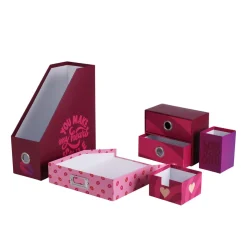 Schreibtisch Organizer Set 5-teilig rot
