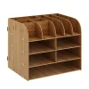 Schreibtisch Organizer 32 x 25 x 27 cm braun