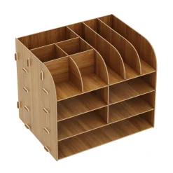 Schreibtisch Organizer 32 x 25 x 27 cm braun
