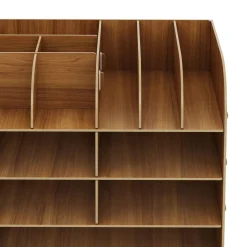 Schreibtisch Organizer 32 x 25 x 27 cm braun