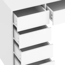 Schreibtisch RIGEL mit Schubladen 120 x 55 x 75 cm weiss
