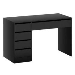Schreibtisch RIGEL mit Schubladen 120 x 55 x 75 cm schwarz