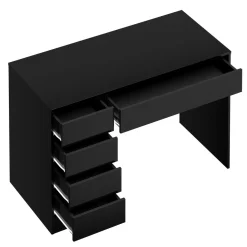 Schreibtisch RIGEL mit Schubladen 120 x 55 x 75 cm schwarz