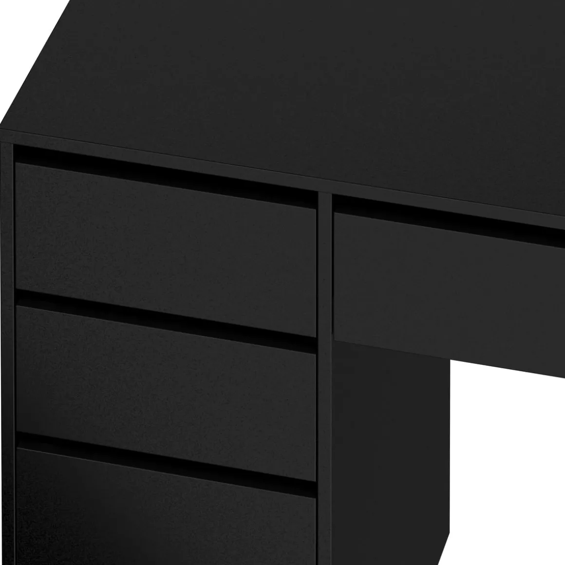 Schreibtisch RIGEL mit Schubladen 120 x 55 x 75 cm schwarz