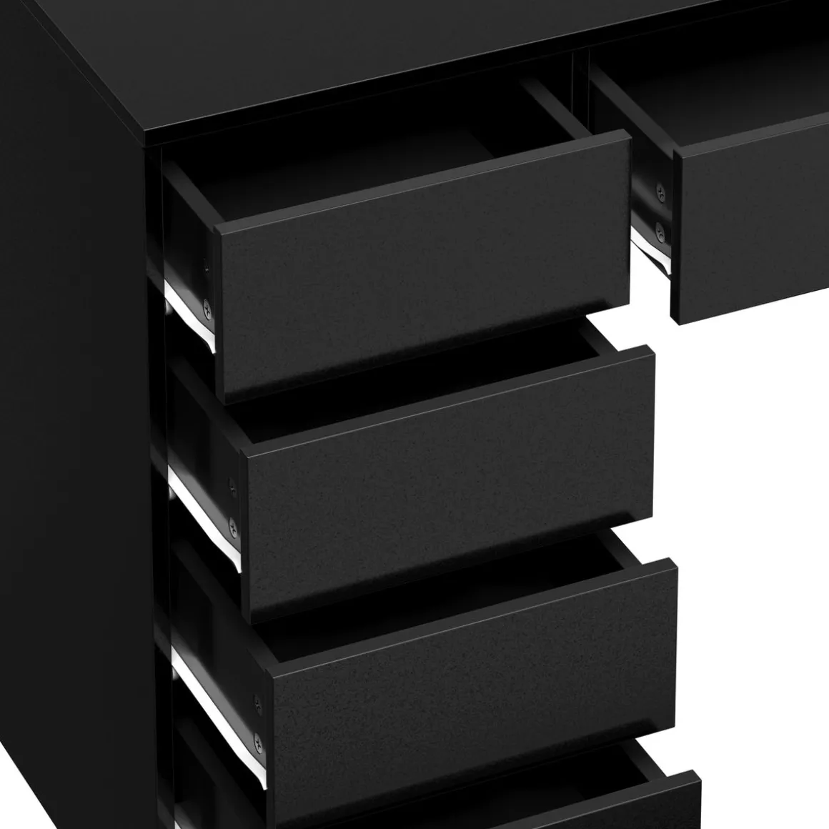Schreibtisch RIGEL mit Schubladen 120 x 55 x 75 cm schwarz