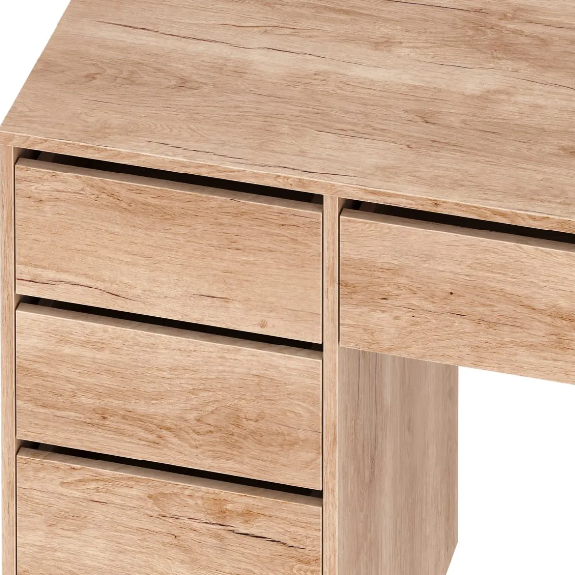 Schreibtisch RIGEL mit Schubladen 120 x 55 x 75 cm braun