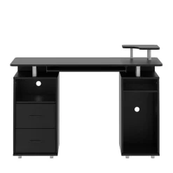 Schreibtisch RIGIL mit Schubladen 120 x 55 x 89 cm schwarz