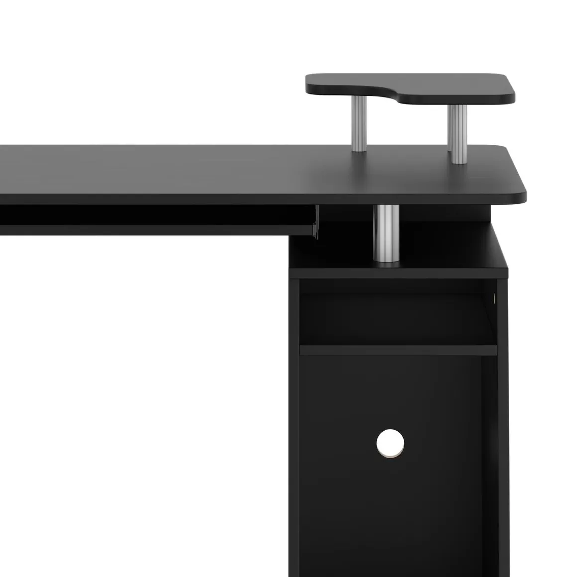 Schreibtisch RIGIL mit Schubladen 120 x 55 x 89 cm schwarz