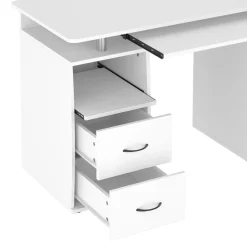 Schreibtisch RIGIL mit Schubladen 120 x 55 x 89 cm weiss