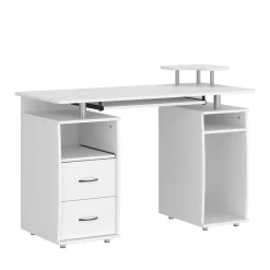 Schreibtisch RIGIL mit Schubladen 120 x 55 x 89 cm weiss