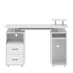 Schreibtisch RIGIL mit Schubladen 120 x 55 x 89 cm weiss