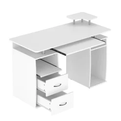 Schreibtisch RIGIL mit Schubladen 120 x 55 x 89 cm weiss