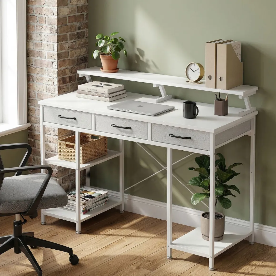 Schreibtisch TAVREN 120 x 50 x 90 cm weiss