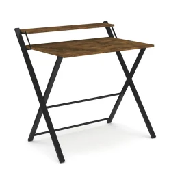 Schreibtisch TORSTEN klappbar 80 x 62 x 82 cm braun/schwarz