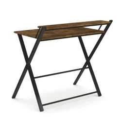 Schreibtisch TORSTEN klappbar 80 x 62 x 82 cm braun/schwarz