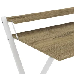 Schreibtisch TORSTEN klappbar 80 x 62 x 82 cm hellbraun/weiss